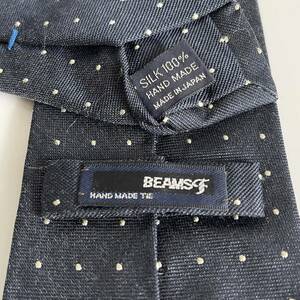 BEAMS F（ビームスエフ）ビームスF 紺点々ドットデザインネクタイ