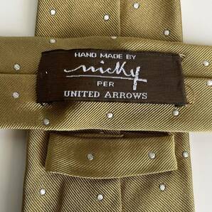 Nicky（ニッキー） × ユナイテッドアローズ(UNITED ARROWS) 茶ドットネクタイ ダブルネームタイの画像1