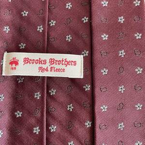 ブルックスブラザーズレッドフリース(Brooks Brothers RedFleece) ワインレッド花弁丸ネクタイ