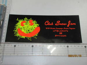 100円売切り ’98‐’99　Ciub Snow Jam FM、NIIGATA 77,5FM ステッカー スポンサー 送料84円 スーパーレア総品　当時物希少　限定品かも！