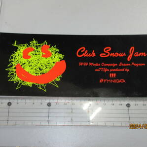 100円売切り ’98‐’99 Ciub Snow Jam FM、NIIGATA 77,5FM ステッカー スポンサー 送料84円 スーパーレア総品 当時物希少 限定品かも！の画像1