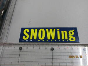 ワンコイン売切り　SNOWING　スポンサー ステッカー スーパーレア品 当時物希少 限定品　