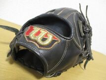 送料無料 日本製 Wilson Staff ウィルソン スタッフ WTAHWQ8SD 一般 硬式 外野手用 グローブ ブラック サイズ11 右投げ_画像4