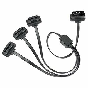  OBD2 3分岐フラットケーブル 60cm 3分岐ハーネス 電源取り出し 分配 車両診断ツール カー用品 バイク用品 3分岐フラ