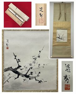 [Senju] Член Японской художественной академии Miwa Chocho Shirau Color Paper D385 ◆ Box/Tea Atensils/Древнее искусство/исторические/подвесные свитки/100019507