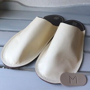 M size 16%off hand made all leather leather bottom slippers 12613