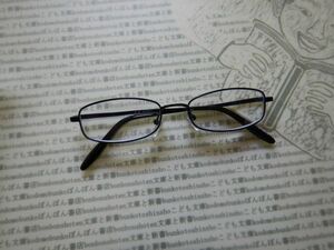 眼鏡　老眼鏡　フレーム12 RI-03 ＋3.0 51口17 135と記載　度数視力等不明　フレーム歪みあり　画像確認のこと