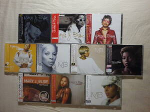 『Mary J. Blige 国内盤帯付アルバム10枚セット』(My Life,Share My World,No More Drama,Love & Life,The Breakthrough,Growing Pains)