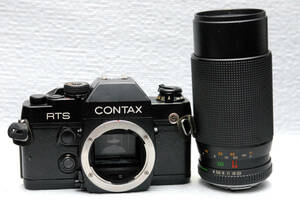 CONTAX コンタックス製 昔の高級一眼レフカメラ RTSボディ+（レンズ付） 希少品 ジャンク