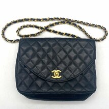 1円～/CHANEL/シャネル/マトラッセ/ラムスキン/ココマーク/ブラック/ゴールド金具/ショルダーバッグ/バッグ/HM047_画像10