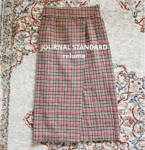JOURNAL STANDARD relume ロングスカート スカート ロング チェック柄 チェック ラップスカート 36 S