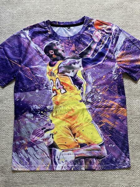 【新品】 NBA コービー・ブライアント LAKERS シャツ ユニフォーム Tシャツ ロサンゼルス・レイカーズ L ジョーダン カリー レブロン 美品