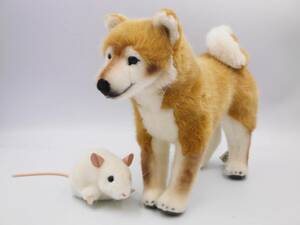 【美品】KOSEN ケーセン 柴犬、ねずみ 計2体 ブランド ドイツ ぬいぐるみ 人形 動物 [11523-bjjj]