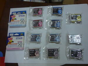 未使用 EPSON エプソン純正 プリンターインク IC50シリーズ13個セット ICY1個+ICM2個+ICLM4個+ICC2個+ICLC4個 ジャンク品 送料無料