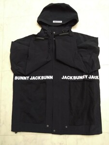 パーリーゲイツ ジャックバニー 裏メッシュロゴデザインジップパーカージャケット(6)ブラック