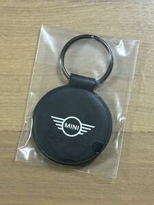 ★BMW MINI 純正 レザー キーリング★ MINI round キーホルダー 未使用 非売品