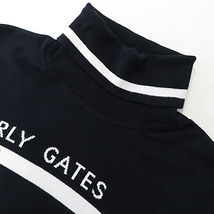 【格安】1,000円～ PEARLY GATES パーリーゲイツ タートルネック コットン ニットセーター 2023 ネイビー系 サイズ1 非売品 [M4425]_画像3