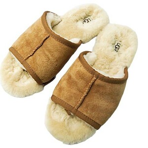 【格安】1,000円～ UGG アグ MELLIE ムートン スリッパ サンダル ベージュ系 サイズ25 [M4496]