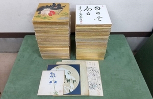 色紙　410枚　まとめて 書202枚　 絵208枚　大量　色々　西川辰美　茶道具　大徳寺　仏画　水墨　作者不詳　山水　日本　花鳥　日本画　