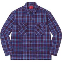 【新品】 22FW Supreme - Heavy Flannel Shirt Lサイズ　Dark Plum シュプリーム ヘビーフランネルシャツ　シャツジャケット　ボックス_画像1