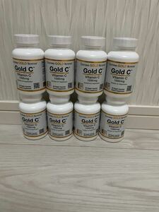 定価6,000円　　ビタミンC California Gold Nutrition, Gold C（ゴールドC）USPグレードビタミンC 1,000mg ベジカプセル60粒　8個