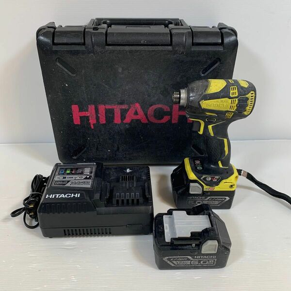 HITACHI 日立インパクトドライバー WH18DDL2 バッテリー6A 2個 充電器付き 中古品