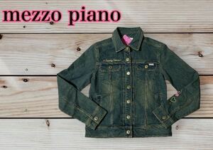  new goods * Mezzo Piano * Denim * jacket *L 160cm 150 jumper coat Pom Ponette 