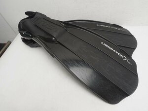 USED TUSAtsusaLIBERATOR X TEN SF-5000 strap fins black size :M(26-28cm) rank :AA scuba diving supplies [Z57354]