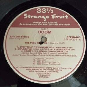 D01 中古LP 中古レコード DOOM double peel sessions SFPMA203 UK盤 ハードコア UKパンクの画像8