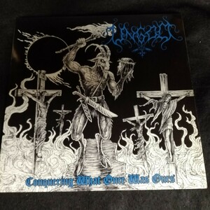 D01 中古LP 中古レコード　UNGOD conquering what once was ours KNEEL015 ドイツ盤　ブラックメタル　ポスター付き