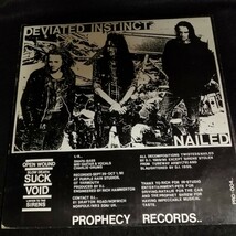 D01 中古LP 中古レコード　DEVIATED INSTINCT nailed UK盤　クラストパンク　デスメタル_画像2