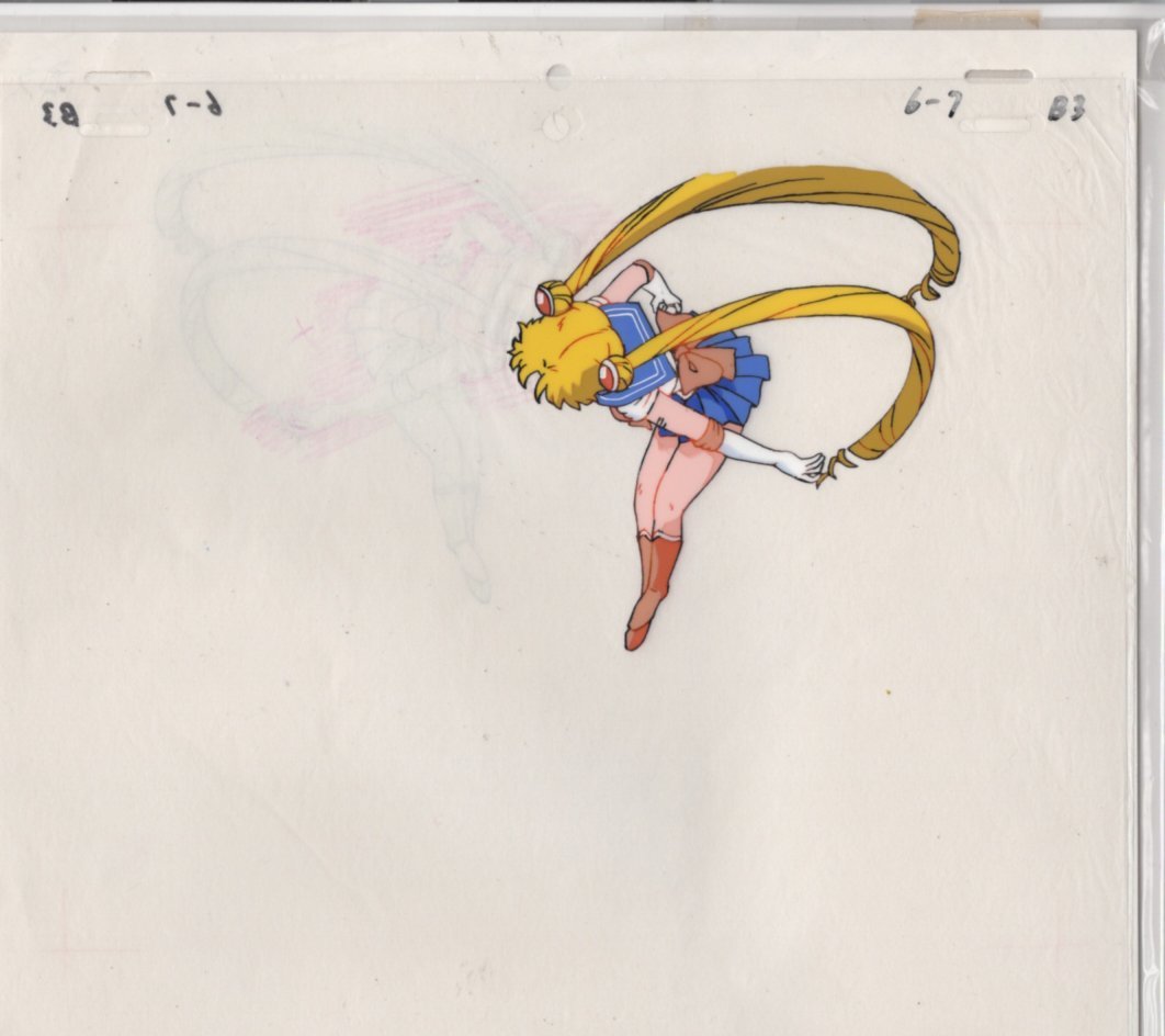 Sailor Moon cel 11 # illustration originale de peinture antique, Animation sur celluloïd, Rangée S, Marin Lune