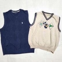 11着 コットン　ベスト アクリル ニットセーター カーディガン ラルフローレン POLO 他 ブランドMIX セット 古着卸 アメリカ古着　仕入れ_画像5