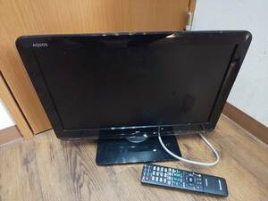 52699M◆シャープ 19V型 液晶カラーテレビ　動作品　SHARP　LC-19K3　B-CASカード無し・リモコン付き　2010年製