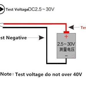 ☆RGK 小型オンボードデジタル電圧計 イエロー☆バイク ナビ ドローン ヘリ 飛行機 バイク 車 FPV 電子機器 DIY 改造の画像3