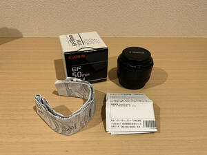 Canon キヤノン EF 50mm F1.8 II 単焦点レンズ 美品【ワンオーナー 未記入保証書付き プロテクター付き】