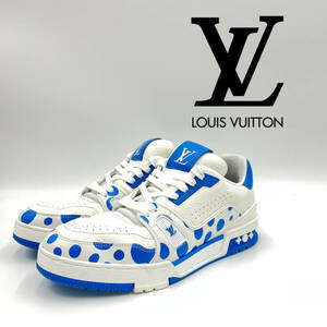 2023SS LOUIS VUITTON × 草間彌生 YK ルイヴィトン LVトレイナー ライン ドット スニーカー FD0213 size 7 26cm 0103946