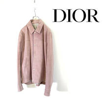 2022AW DIOR ディオール テープロゴ スエードレザー ブルゾン ジャケット size 52 013L428A0487 0113301_画像1