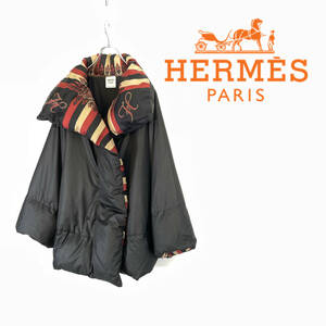 HERMES エルメス シルク 中綿 オーバー コート size 34 0113264