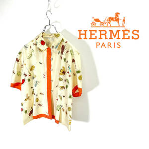 HERMES エルメス ビンテージ 総柄 シルク シャツ size 不明 0120880