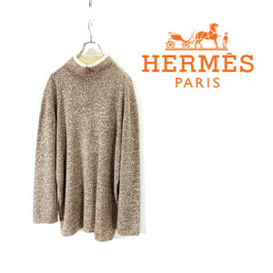 HERMES エルメス カシミヤ ハーフジップ ニット セーター size XXL 0120462