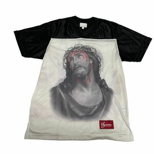 送料230円【新品】14SS SUPREME Jesus Football Top size:S シュプリーム キリスト フットボールトップ ブラック 黒 Tシャツ