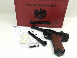 タナカ LUGER P08 1918 エルフルト 4インチ ヘヴィウエイト ガスブローバック ガスガン 箱付き ASGKマーク記載 中古【UW010038】