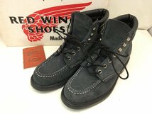 RED WING レッドウィング 8803 スーパーソール モックトゥ ブーツ 26.5cm スエード ネイビー 箱付き 中古【MA010008】_画像1