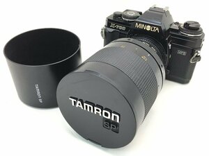 MINOLTA X-700 / TAMRON SP 500ｍｍ 1：8 一眼レフカメラ フード付き ジャンク 中古【UW010239】