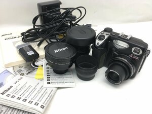 Nikon COOLPIX E5000/UR-E5/TeleConverter TC-E2 2X コンパクト デジタルカメラ ジャンク 中古【UW010456】