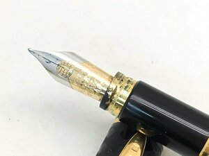 WATERMAN ウォーターマン ルマン 万年筆 ペン先 18K-750 ブラック × ゴールド 筆記未確認 現状渡し 中古【UW010436】