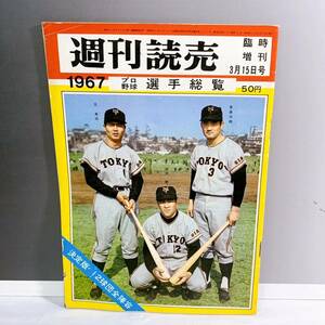 G3-K1/10 週刊読売　1967 プロ野球選手総覧　臨時増刊　長嶋一茂　王貞治　柴田勲　冊子　野球