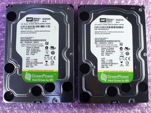 ※ジャンク扱い品※ Western Digital WD40EURX 3.5インチ SATA HDD 4TB 2台セット