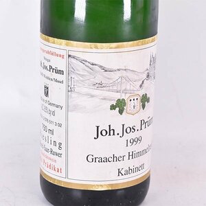 ★ヨハン ヨゼフ プリュム グラーヒャー ヒンメルライヒ カビネット 1999年 白 750ml 8.5% ドイツ Joh. Jos. Pr_m A080673